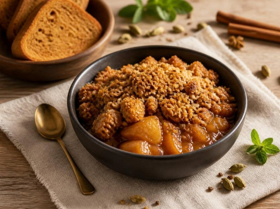 Rusk Crumble Dessert Topping